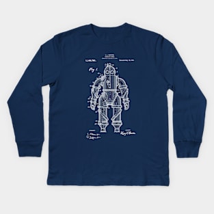 Vintage Scuba Diving Suit 1915 Kids Long Sleeve T-Shirt